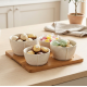 Bowl Set 4 Pcs with Wooden Stand