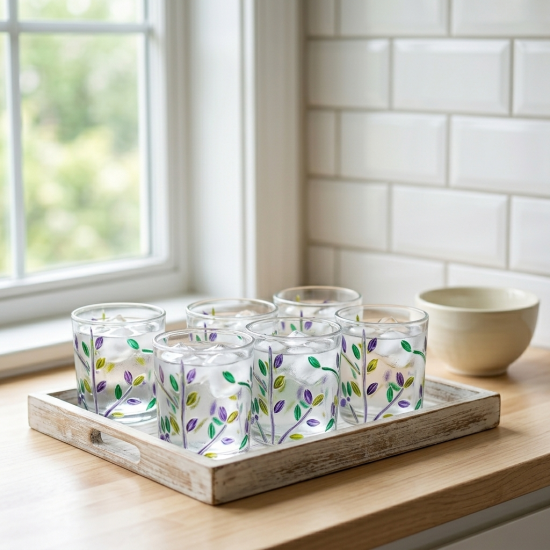 Glass Cups Set 6 Pcs