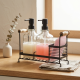 Glass Soap Dispenser 2 Pieces with Metal Stand