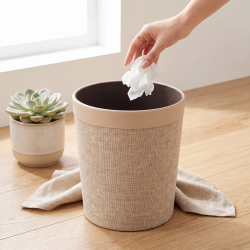 Leather Trash Can