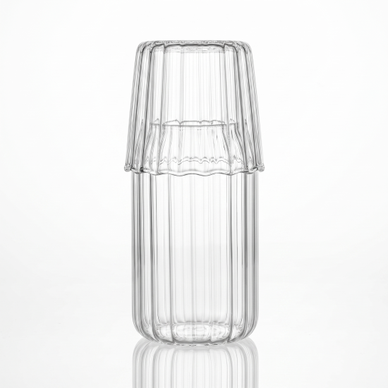 Glass Bottle With Cup