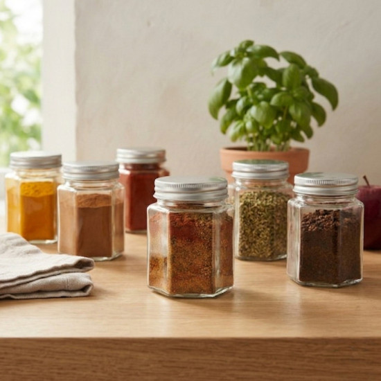 Plastic Jar 6 Pcs