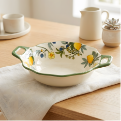 Lemon Pattern Porcelain Bowl