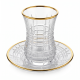Tea Glass Cups And Saucer Set 6 Pcs