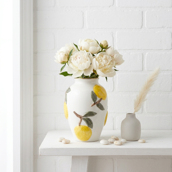 Lemon Pattern Porcelain Vase Large
