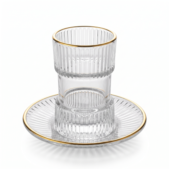 Tea Glass Cups And Saucer Set 6 Pcs
