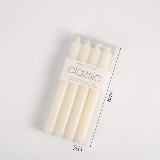 Stick Candles 20 cm 4 Pcs