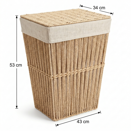 Straw Laundry Basket Large