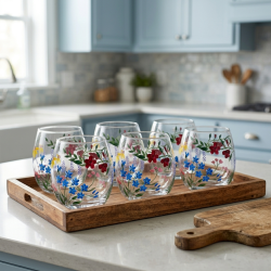Glass Cups Set 6 Pcs