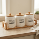 Porcelain Spice Jar Set - 3 Pcs