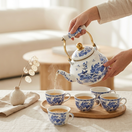 Flowers Pattern Tea Pot 2 Liter