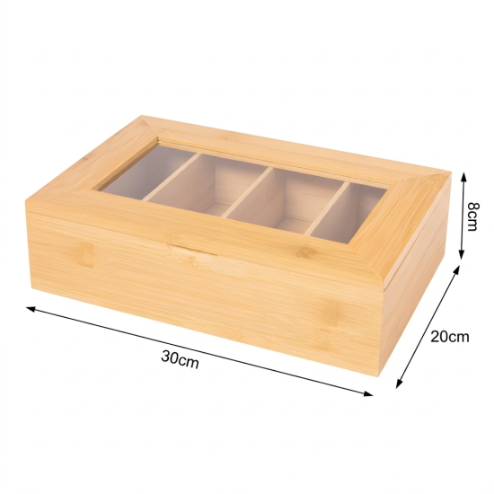 Wooden Box - 4 Compartments