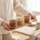 Glass Bowls 3 Pcs With Wooden Tray