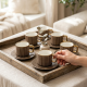 Porcelain Coffee Cup and Saucer Set - 6 Pcs