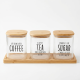 Glass Spice Jar Set - 3 Pcs	