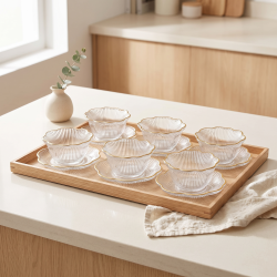 Glass Bowls And Saucer 6 Pcs