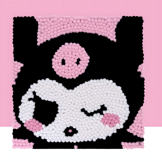 Pompom Ball Mosaic Art