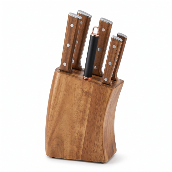 Knife Set With Wooden Stand 6 Pieces 