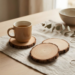 Wooden Coaster - 3 Pcs