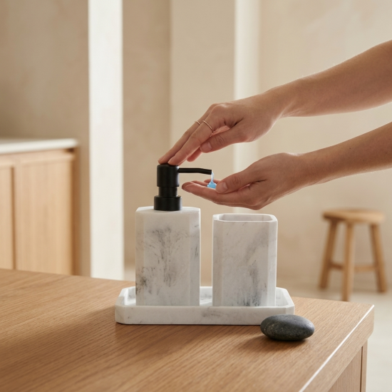 Ceramic Bathroom Set - 3 Pcs