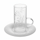 Glass Cups And Saucer Set 6 Pcs