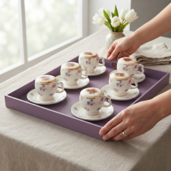 Coffee Cup and Saucer Set - 6 Pcs