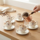 Coffee Cup and Saucer Set - 6 Pcs