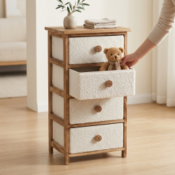 Wooden Storage Cabinet - 4 Drawers