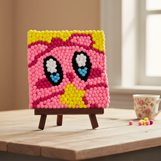 Pompom Ball Mosaic Art