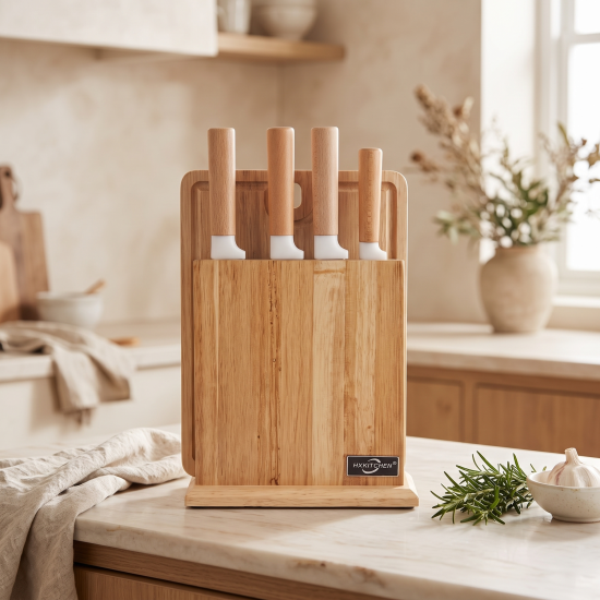 Kitchen Knife And Cutting Board Set 6 Pieces