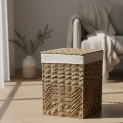 Straw Laundry Basket Small