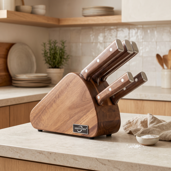 Knife Set With Wooden Stand 6 Pieces 