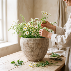 Porcelain Plant Pot Medium