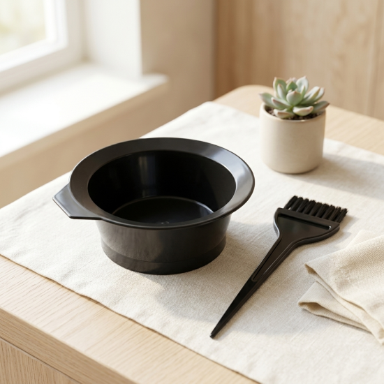 Hair Dye Mixing Bowl With A Brush