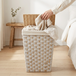 Straw Laundry Basket Large
