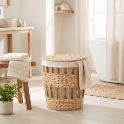 Straw Laundry Basket Medium