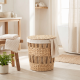 Straw Laundry Basket Medium