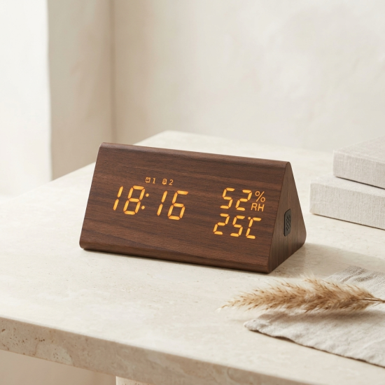 Wooden Digital Alarm Clock