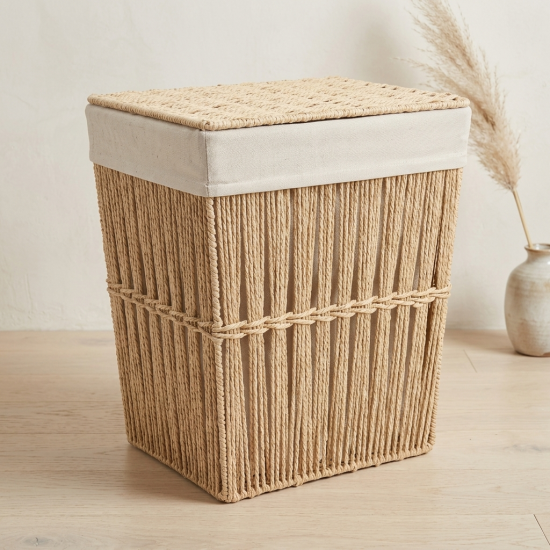 Straw Laundry Basket Medium