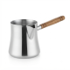 Stainless Steel Coffee Pot With Wooden Handle 700 ml