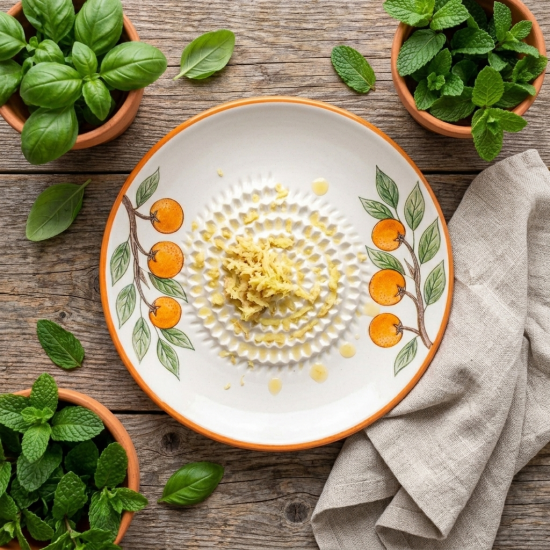 Fruit Pattern Garlic Grating Dish