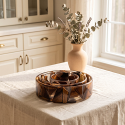 Wooden Tray Set 3 Pcs