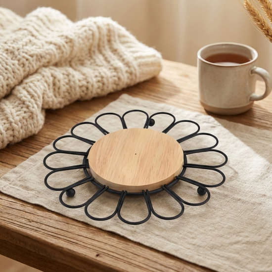 Metal & Wooden Coaster