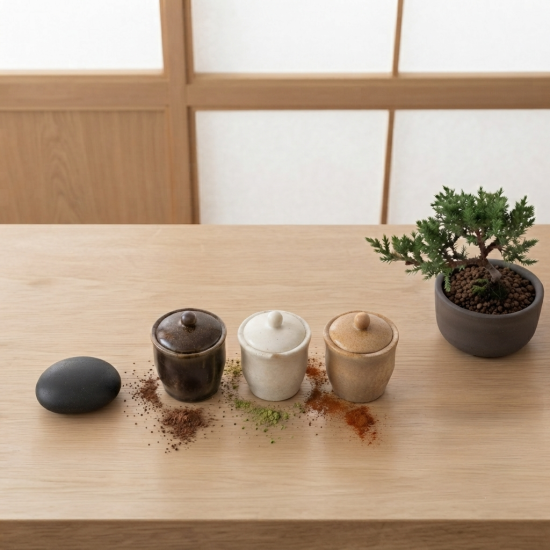 Ceramic Spice Jar Set - 3 Pcs