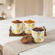 Lemon Pattern Porcelain Jar Set - 3 Pcs