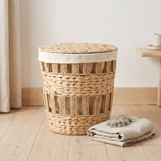 Straw Laundry Basket Small