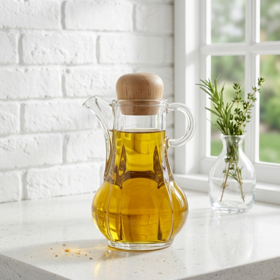 Wooden And Acrylic Oil Dispenser And Sugar Bowl 4 Pieces Wooden And Acrylic Oil Dispenser And Sugar Bowl 4 Pieces