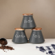 Porcelain Spice Jar Set - 3 Pcs