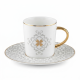 Coffee Cup and Saucer Set - 6 Pcs