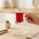 Tea Glass Cups And Saucer Set 6 Pcs